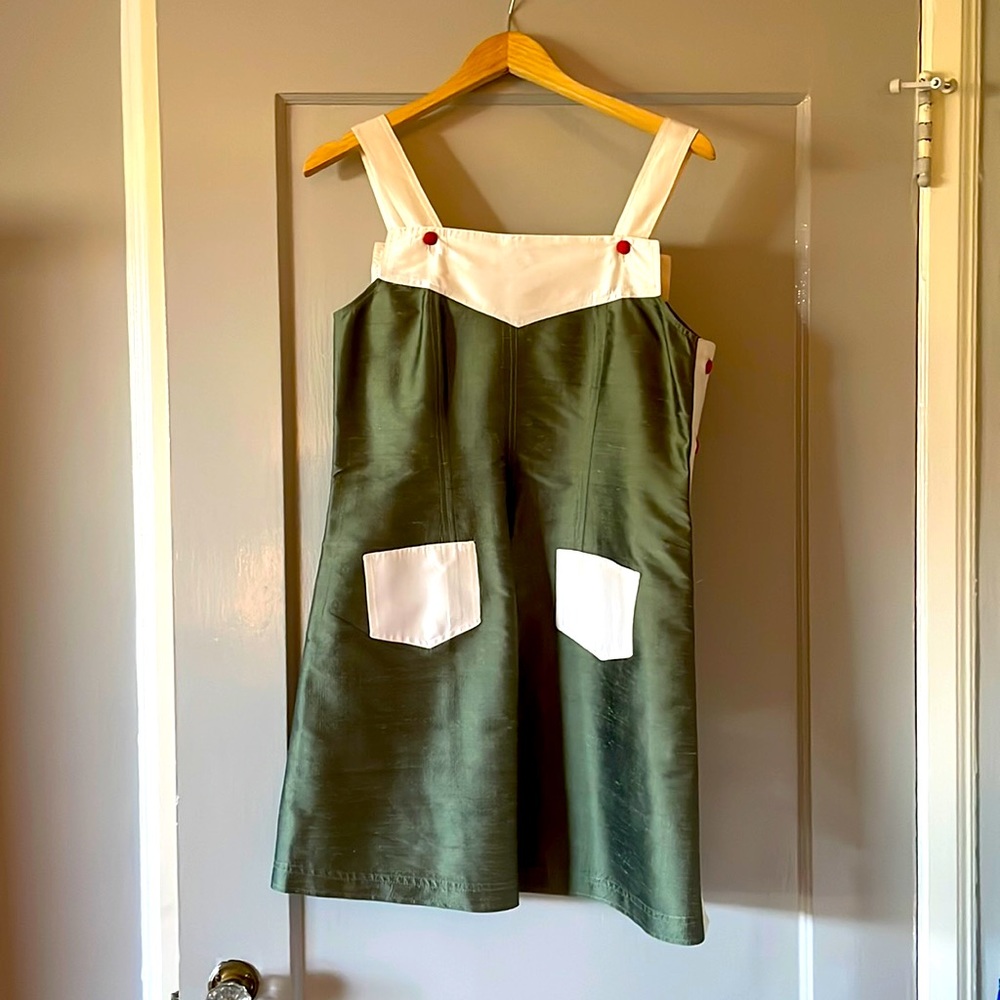 Summer silk romper dress